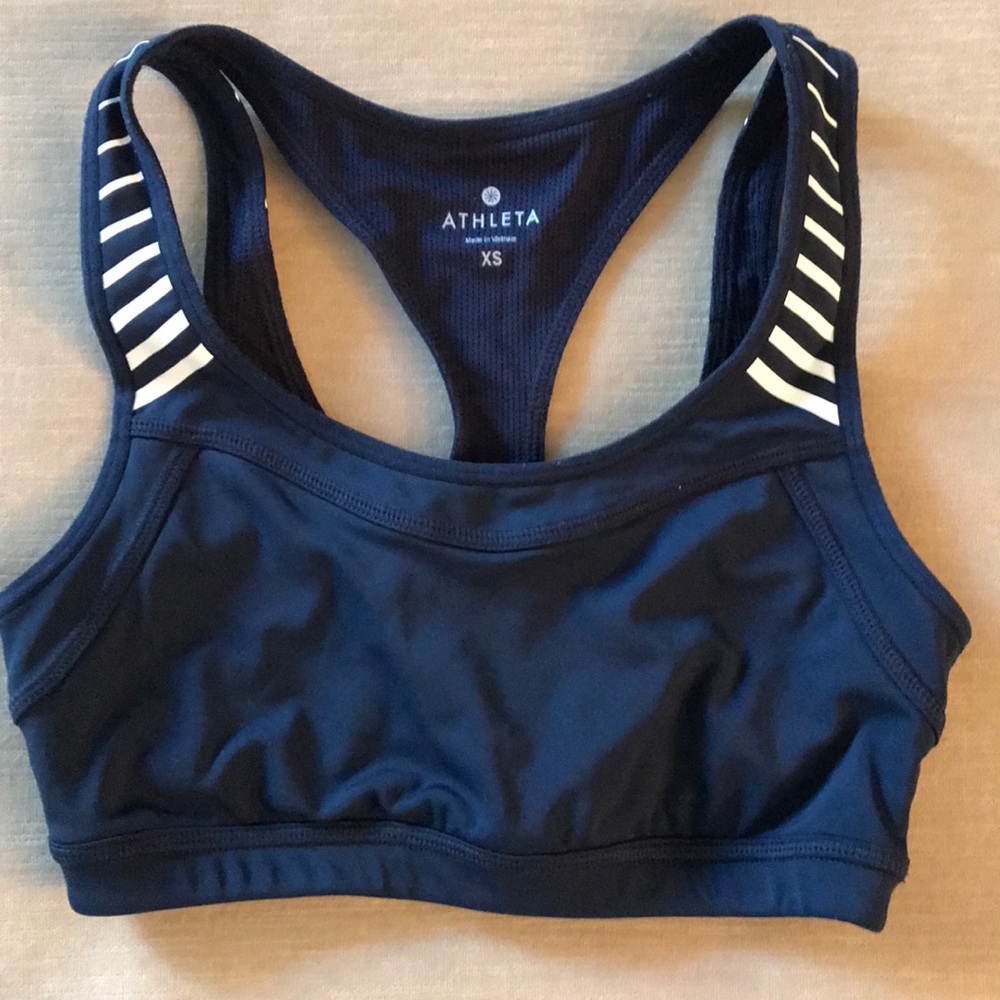 ATHLETA SPORTS BRA NAVY SZ XS